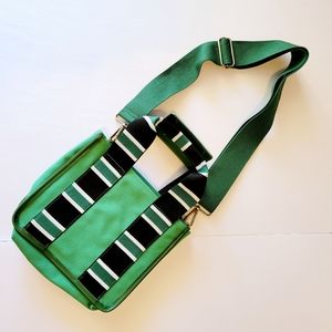 Urban Originals Canvas Crossbody, Shoulder Bag, Handbag, Tote Green Brass NWOT